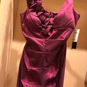 Burgundy cocktail dress